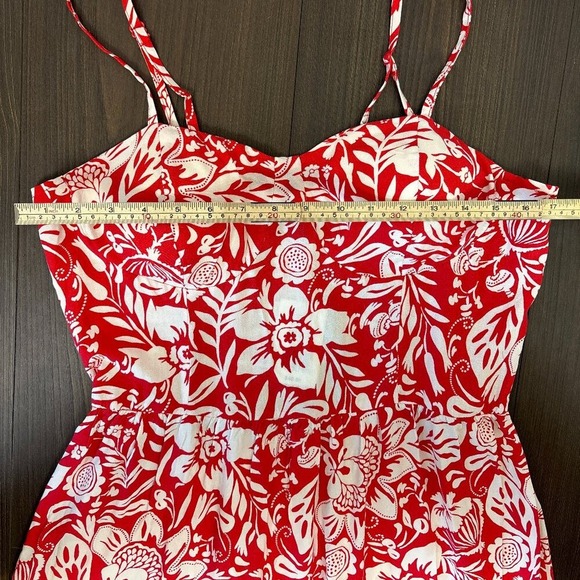 NWT Lily Rose Dress Women's XXL Red Cream Floral Summer Lightweight Flowy Maxi‎ - Picture 12 of 16